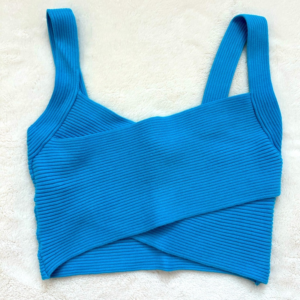 Lush Bright Blue Crop Top